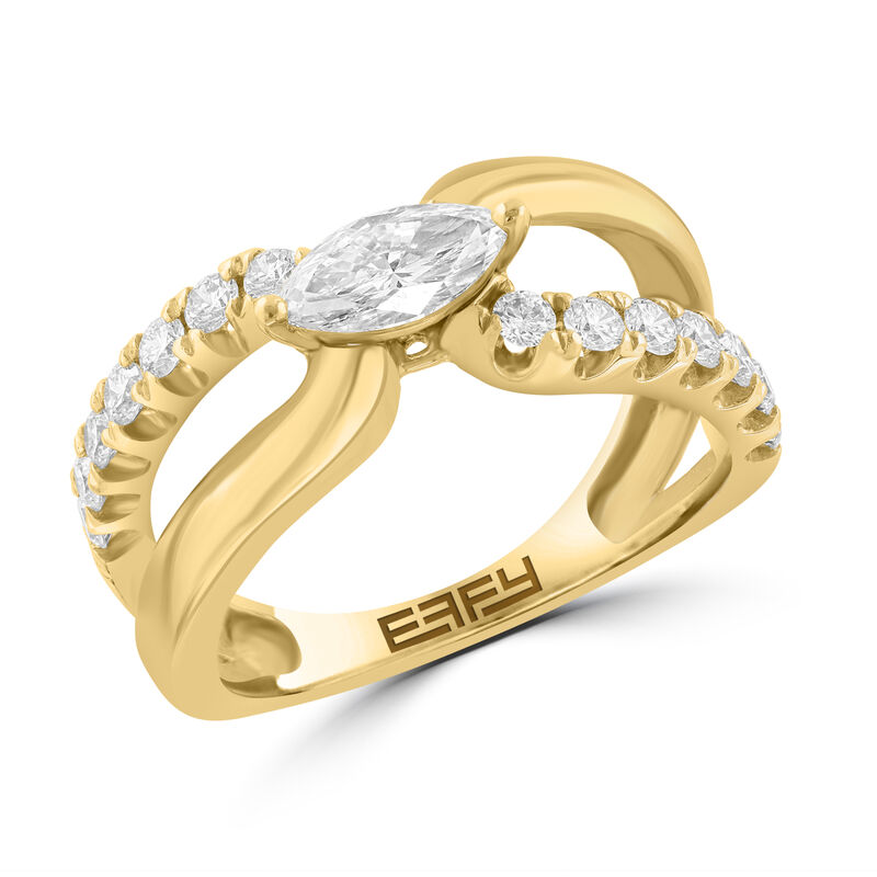 EFFY Lab Grown Diamond Fashion Ring in 14k Yellow Gold image number null